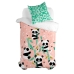 Set di copripiumino HappyFriday Moshi Moshi Panda Garden Rosa Singolo 2 Pezzi