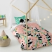 Set di copripiumino HappyFriday Moshi Moshi Panda Garden Rosa Singolo 2 Pezzi