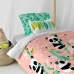 Dekbedovertrek set HappyFriday Moshi Moshi Panda Garden Roze Bed van 80 2 Onderdelen