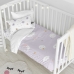 Parure de couette HappyFriday Moshi Moshi Moons Multicouleur Lit de bébé 2 Pièces