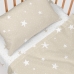 Bedding set HappyFriday Basic Kids Little star Beige Baby Crib 2 Pieces