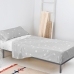 Conjunto de Lençóis HappyFriday Basic Kids Little star Cinzento Solteiro 180 x 270 cm 2 Peças