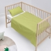 Σετ σεντονια HappyFriday BASIC KIDS Πράσινο Κούνια Μωρού 2 Τεμάχια
