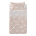 Set beddengoed HappyFriday Basic Kids Clouds Roze Wieg voor baby's 2 Onderdelen