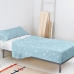 Set di Lenzuola HappyFriday Basic Kids Little star Azzurro Singolo 2 Pezzi