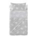 Bedding set HappyFriday Basic Kids Clouds Grey Baby Crib 2 Pieces