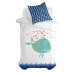 Комплект покривка за завивка HappyFriday Moshi Moshi Whale Многоцветен 80 легло 2 Части