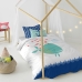 Dekbedovertrek set HappyFriday Moshi Moshi Whale Multicolour Bed van 80 2 Onderdelen