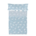 Jeu de draps HappyFriday Basic Kids Clouds Bleu Lit 1 persone 180 x 270 cm 2 Pièces