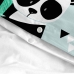 Juego de funda nórdica HappyFriday Moshi Moshi Panda Garden Blue Azul Cuna de Bebé 2 Piezas