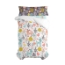 Set husă de pătură HappyFriday Moshi Moshi Woodland Multicolor Pat 80/90 2 Piese