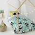 Dekbedovertrek set HappyFriday Moshi Moshi Panda Garden Blue Blauw Bed van 80 2 Onderdelen