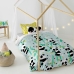 Комплект покривка за завивка HappyFriday Moshi Moshi Panda Garden Blue Син 80 легло 2 Части