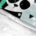 Conjunto de capa de edredom HappyFriday Moshi Moshi Panda Garden Blue Azul Solteiro 2 Peças