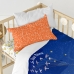 Dekbedovertrek set HappyFriday Le Petit Prince Migration Multicolour Wieg voor baby's 2 Onderdelen