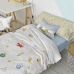 Set husă de pătură HappyFriday Le Petit Prince Son Monde Multicolor Pat 80/90 2 Piese