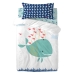 Duvet cover set HappyFriday Moshi Moshi Whale Multicolour Baby Crib 2 Pieces