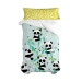 Комплект покривка за завивка HappyFriday Moshi Moshi Panda Garden Blue Син 80/90 легло 2 Части