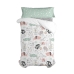 Dekbedovertrek set HappyFriday Moshi Moshi Best Buddies Multicolour Bed van 105 2 Onderdelen