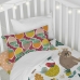 Duvet cover set HappyFriday Moshi Moshi Harvestwood Multicolour Baby Crib 2 Pieces