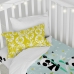 Комплект чехлов для одеяла HappyFriday Moshi Moshi Panda Garden Blue Синий Детская кроватка 2 Предметы
