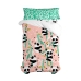 Комплект чехлов для одеяла HappyFriday Moshi Moshi Panda Garden Розовый 105 кровать 2 Предметы