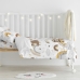 Parure de couette HappyFriday Moshi Moshi Sleepy Sloth Multicouleur Lit de bébé 2 Pièces