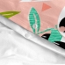 Комплект покривка за завивка HappyFriday Moshi Moshi Panda Garden Розов Бебешко Креватче 2 Части
