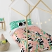 Dekbedovertrek set HappyFriday Moshi Moshi Panda Garden Roze Bed van 80/90 2 Onderdelen