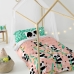 Sada poťahov na periny HappyFriday Moshi Moshi Panda Garden Ružová 80/90 cm posteľ 2 Kusy