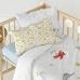 Duvet cover set HappyFriday Le Petit Prince Son Monde Multicolour Baby Crib 2 Pieces
