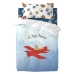 Duvet cover set HappyFriday Le Petit Prince Son Avion Multicolour Baby Crib 2 Pieces