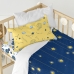 Parure de couette HappyFriday Le Petit Prince La Nuit Multicouleur Lit de bébé 2 Pièces