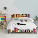 Dekbedovertrek set HappyFriday Mr Fox Bat Multicolour Bed van 105 2 Onderdelen
