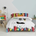 Dekbedovertrek set HappyFriday Mr Fox Bat Multicolour Bed van 80/90 2 Onderdelen