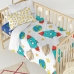 Dekbedovertrek set HappyFriday Mr Fox Space rocket Multicolour Wieg voor baby's 2 Onderdelen