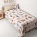 Set husă de pătură HappyFriday Mr Fox Cats Multicolor Pat 80/90 2 Piese