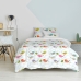 Set husă de pătură HappyFriday Mr Fox Little birds Multicolor Pat 80 2 Piese