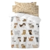 Dekbedovertrek set HappyFriday Mr Fox Cats Multicolour Wieg voor baby's 2 Onderdelen