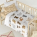 Duvet cover set HappyFriday Mr Fox Cats Multicolour Baby Crib 2 Pieces