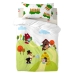 Duvet cover set HappyFriday Mr Fox Piggys  Multicolour Baby Crib 2 Pieces