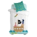 Duvet cover set HappyFriday Mr Fox Flying boy Multicolour Single 2 Pieces