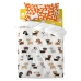 Conjunto de capa de edredom HappyFriday Mr Fox Dogs Multicolor Berço de Bebé 2 Peças