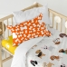 Set husă de pătură HappyFriday Mr Fox Dogs Multicolor Pătuț de copil 2 Piese