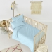 Set di copripiumino HappyFriday Basic Kids Azzurro Culla Neonato 2 Pezzi