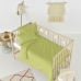 Duvet cover set HappyFriday Basic Kids Green Baby Crib 2 Pieces
