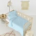 Duvet cover set HappyFriday Basic Kids Blue Baby Crib 2 Pieces