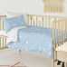 Parure de couette HappyFriday Basic Kids Bleu Lit de bébé 2 Pièces