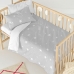 Dekbedovertrek set HappyFriday Basic Kids Grijs Wieg voor baby's 2 Onderdelen