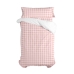 Duvet cover set HappyFriday Basic Kids Pink Single Gingham 2 Pieces